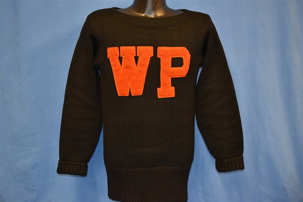 50s WP Letterman Boat Neck Sweater Medium