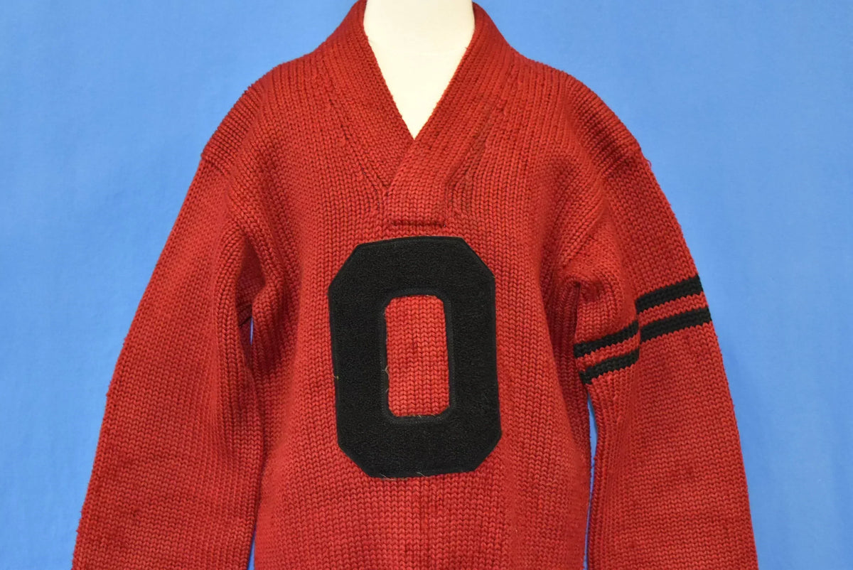 40s Varsity Letterman O Wool Sweater Small