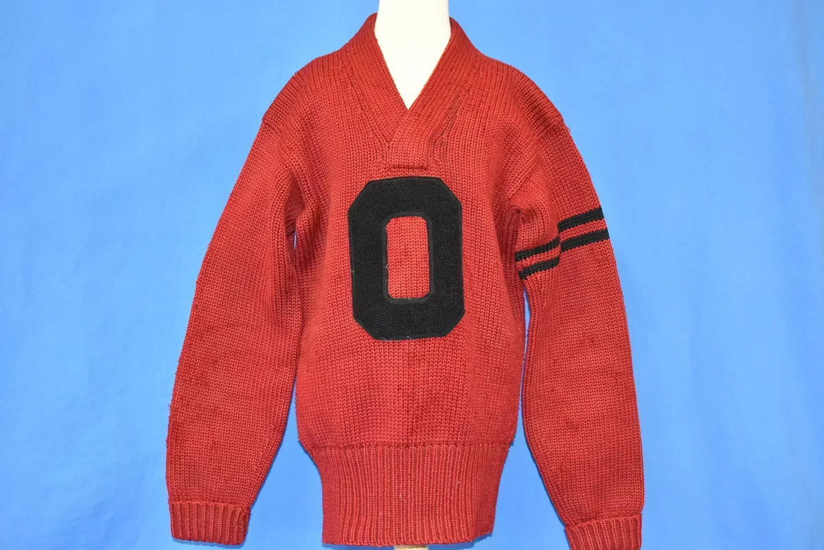 40s Varsity Letterman O Wool Sweater Small