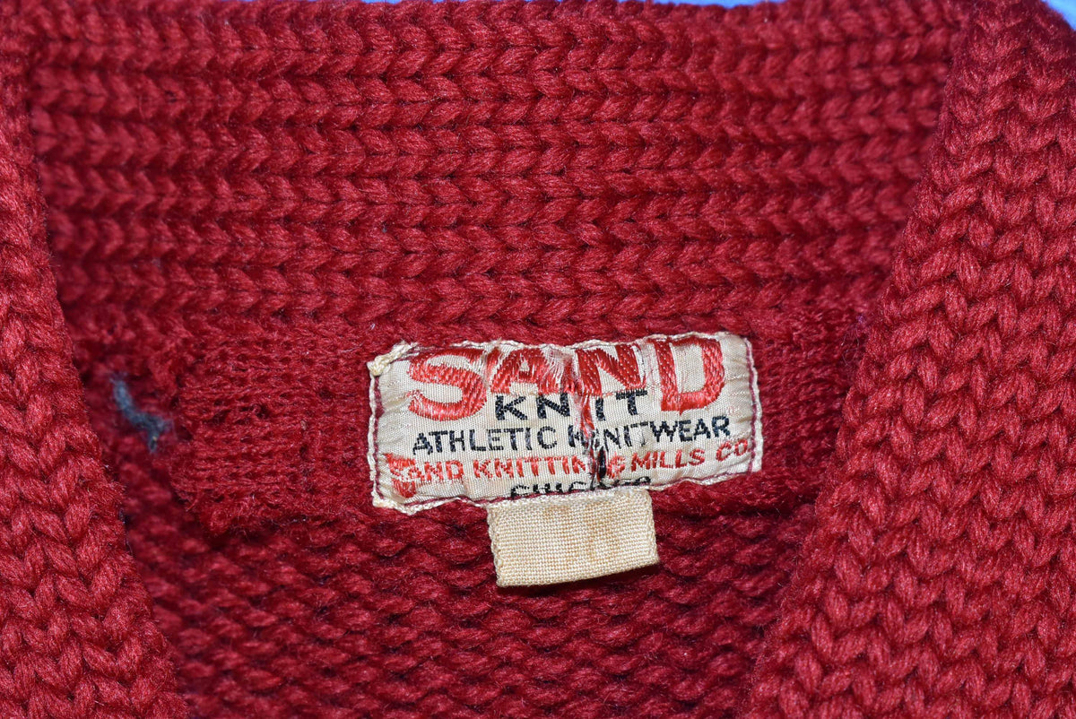 40s Varsity Letterman O Wool Sweater Small