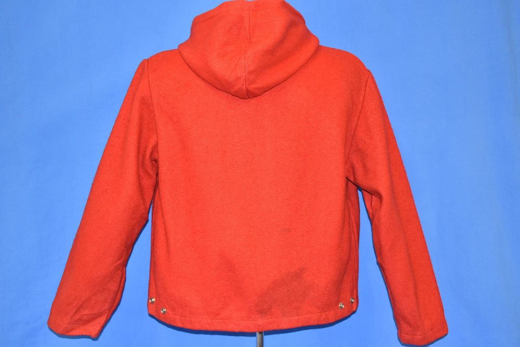 50s Igloo Red Wool Hooded Zipper Front Jacket Medium product image 4