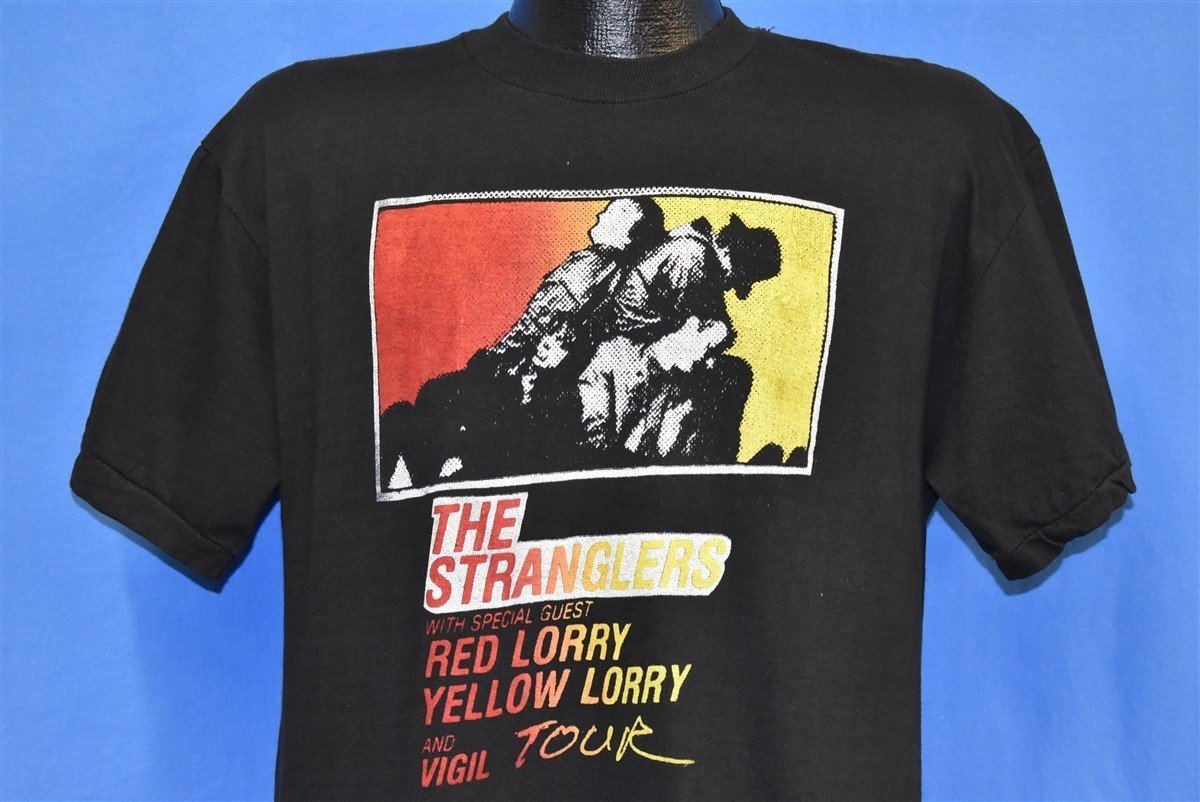 80s The Stranglers Red Lorry Yellow Vigil Tour t-shirt Large product image 1
