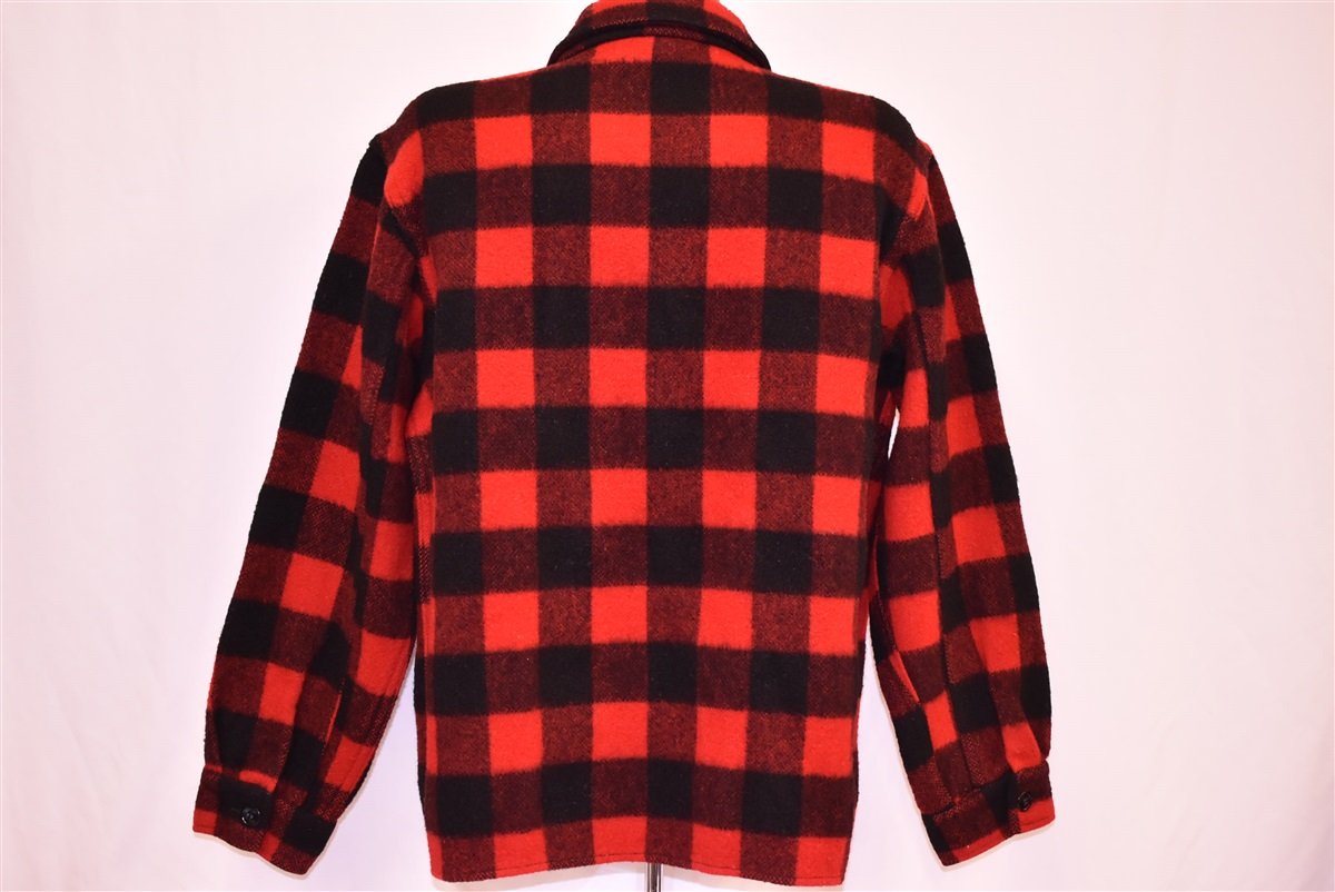 50s Fashion Wagon Red Plaid Buffalo Check Wool Shirt Large product image 3