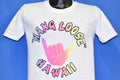 80s Hang Loose Hawaii Rainbow Shaka Sign t-shirt Small product image 1