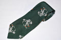 80s Dark Green Farmer Man Jacquard Necktie