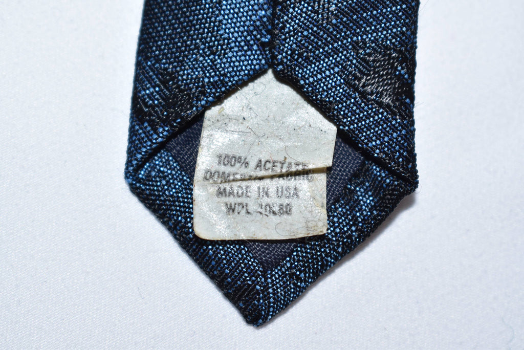 50s Midnight Blue Jacquard Necktie