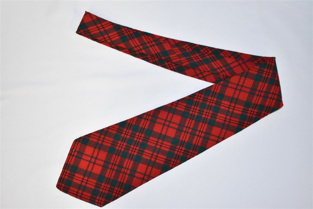 40s Plaid Tartan Wool Necktie