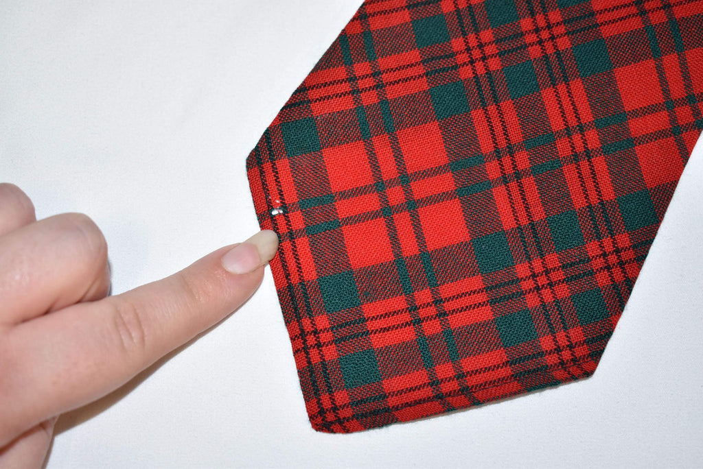 40s Plaid Tartan Wool Necktie