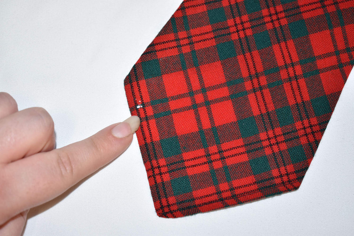 40s Plaid Tartan Wool Necktie