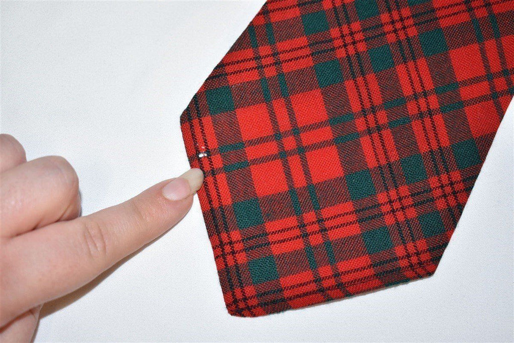 40s Plaid Tartan Wool Necktie