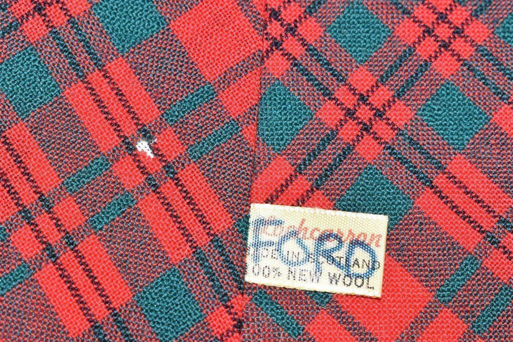 40s Plaid Tartan Wool Necktie