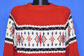 80s JC Penney Red Snowflake Zigzag Sweater Medium