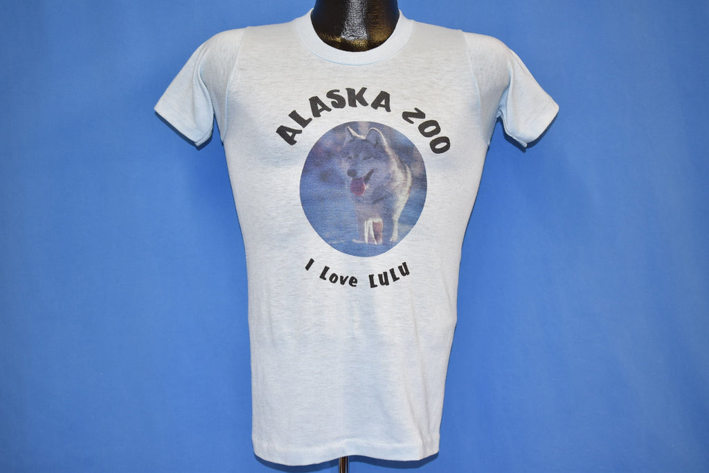80s Alaska Zoo I Love Lulu Wolf Blue t-shirt Extra Small product image 2