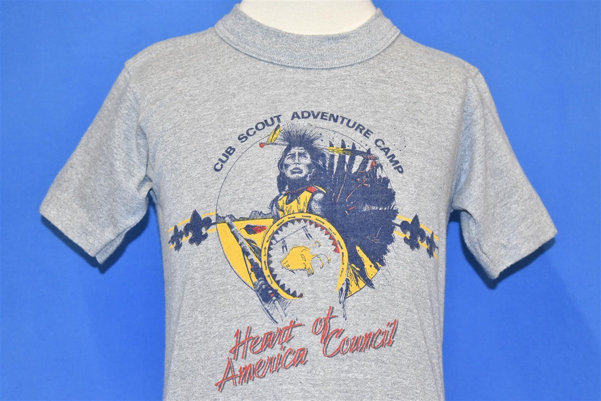 80s Cub Scouts Camp Native American t-shirt Youth Medium product image 1