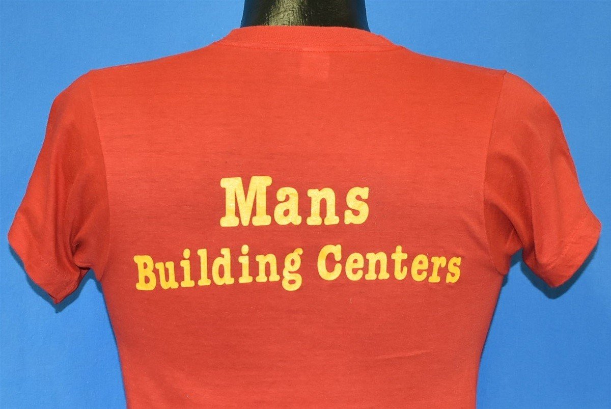 80s Mans Building Center Red Blank Front t-shirt Small product image 1