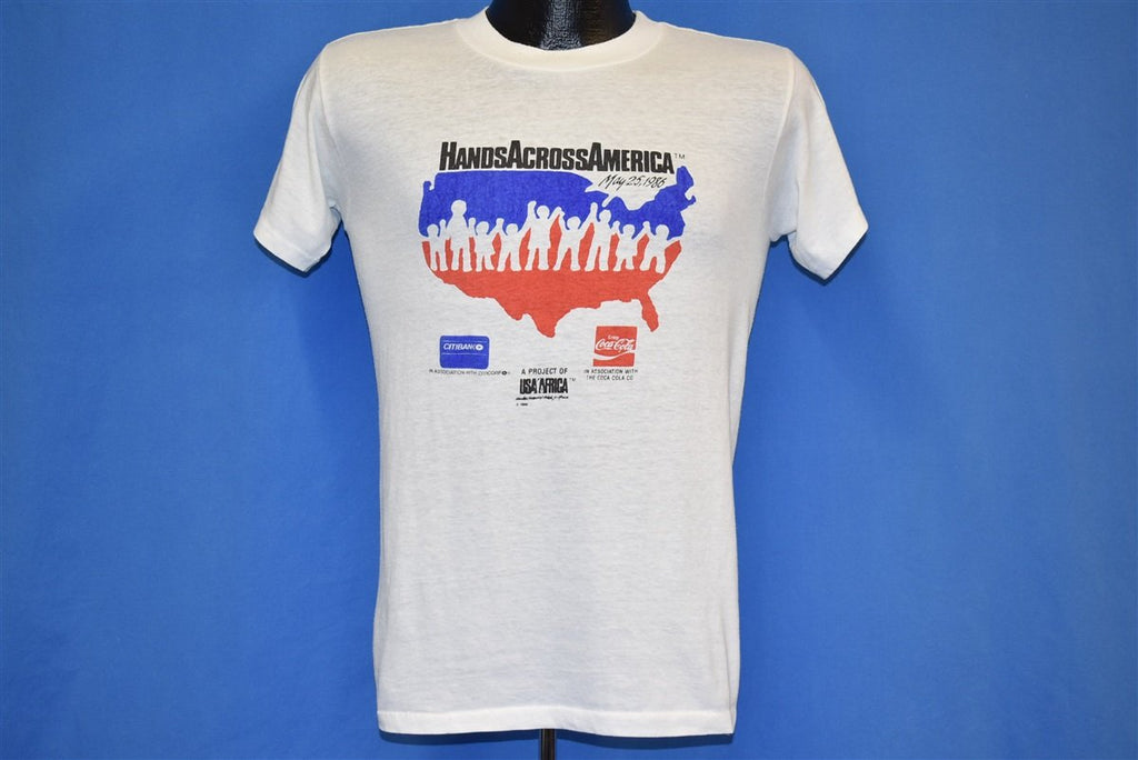 80s Hands Across America Coca-Cola May 1986 t-shirt Small product image 2