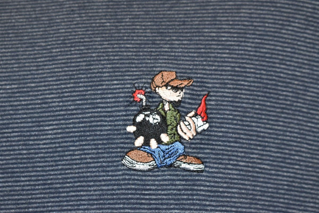 90s Breakdown Eight Ball Bomb Striped Skate t-shirt Large product image 3