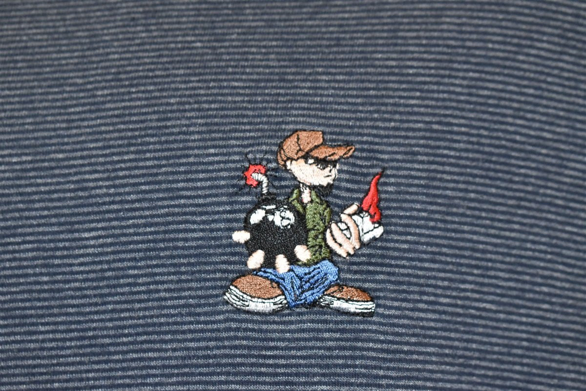 90s Breakdown Eight Ball Bomb Striped Skate t-shirt Large product image 3