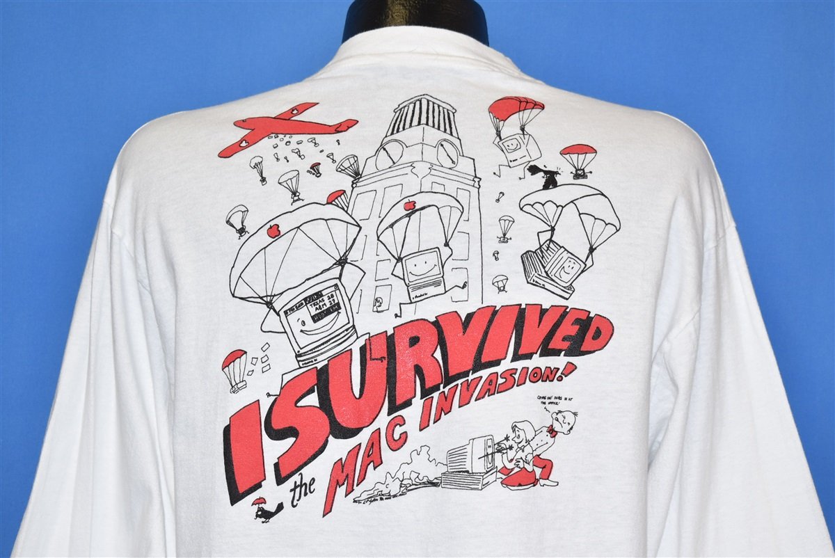 90s I Survived Mac Invasion Computer t-shirt Large product image 1
