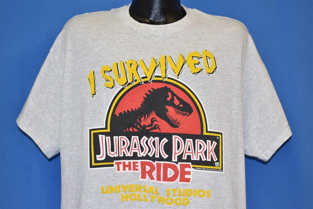 90s I Survived Jurassic Park the Ride t-shirt Extra Large product image 1