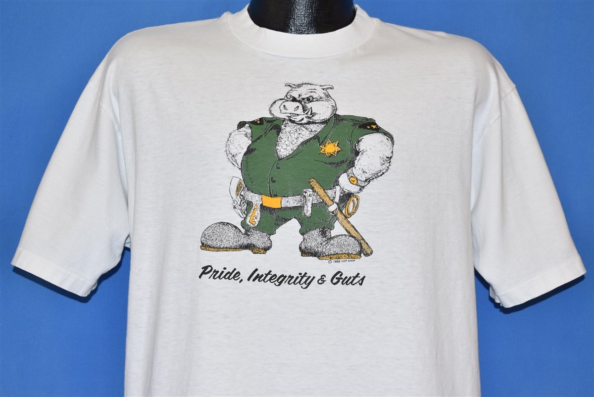 80s Pig Pride Integrity Guts Police Cop t-shirt Extra Large product image 1