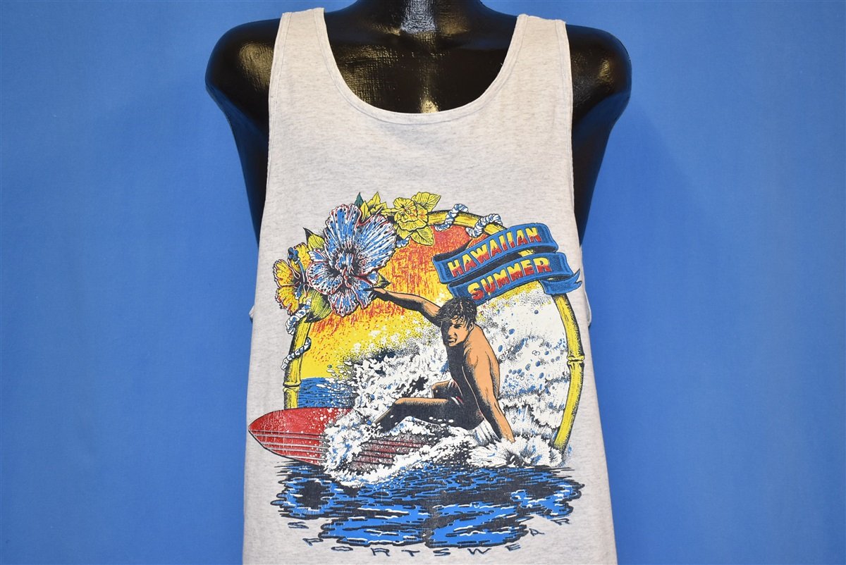 90s Hawaiian Summer Surf Tank Top t-shirt Large product image 1