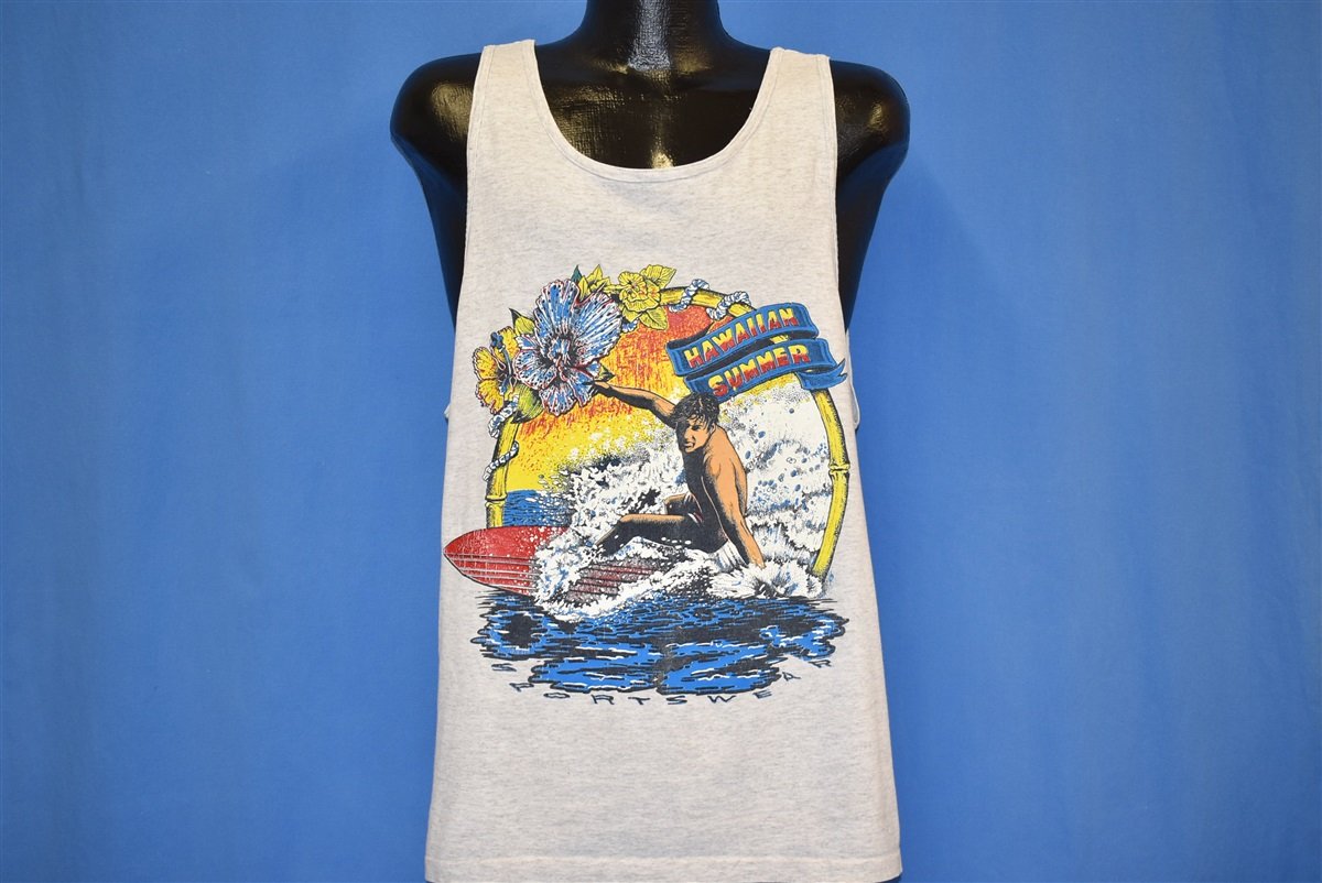 90s Hawaiian Summer Surf Tank Top t-shirt Large product image 2