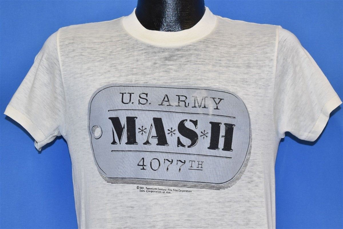 80s MASH 4077th US Army TV Show Distressed t-shirt Small product image 1