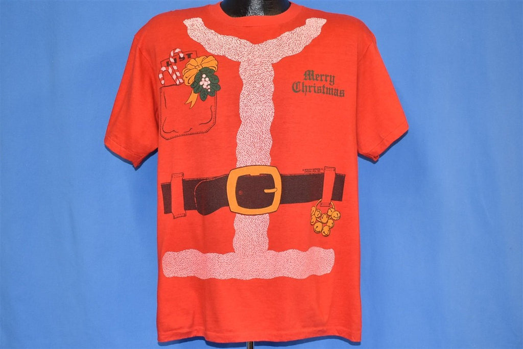 80s Merry Christmas Santa Claus Costume t-shirt Large product image 2