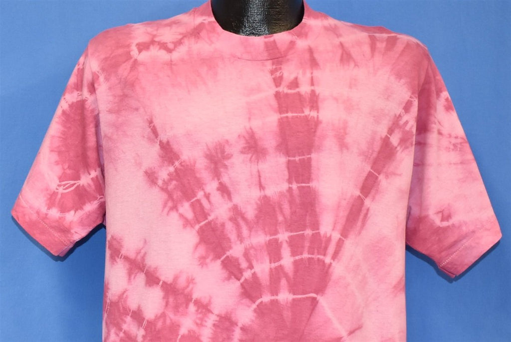 90s Pink Bullseye Tie Dye Hippie Psychedelic t-shirt Large product image 1