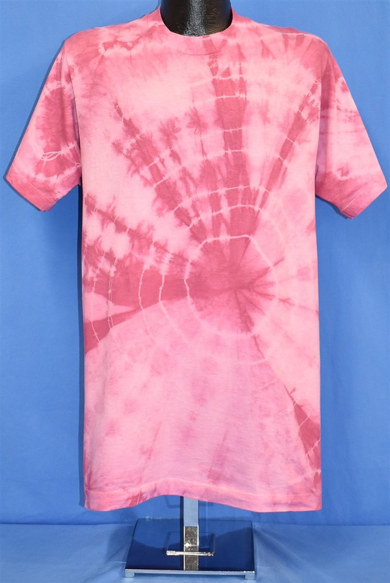 90s Pink Bullseye Tie Dye Hippie Psychedelic t-shirt Large product image 2