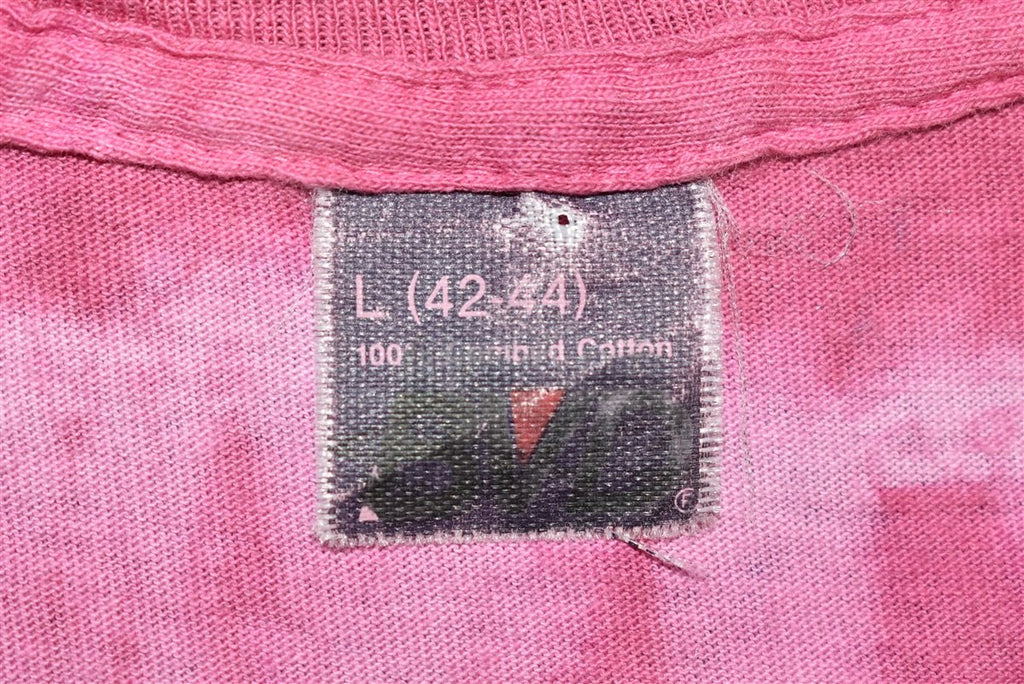 90s Pink Bullseye Tie Dye Hippie Psychedelic t-shirt Large product image 3
