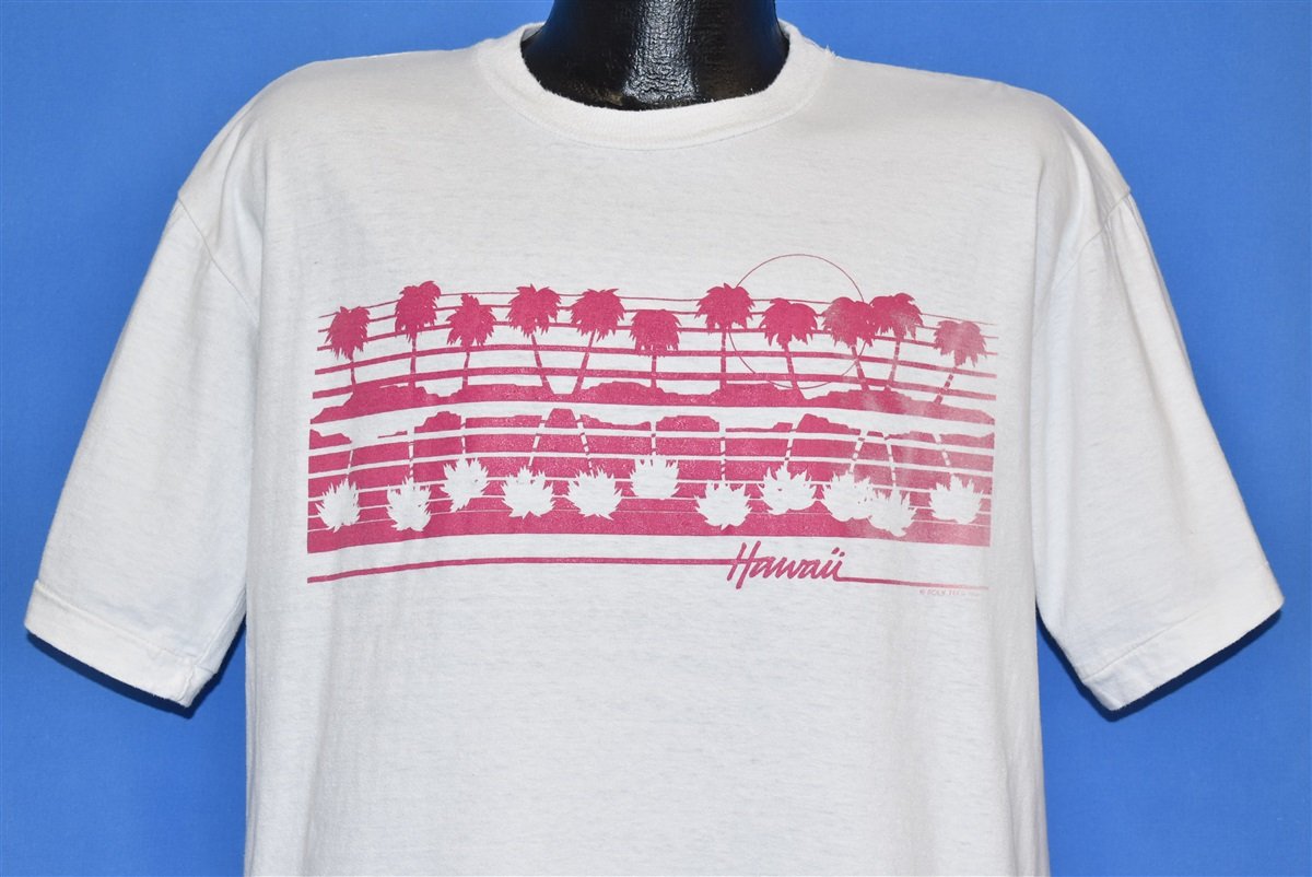 80s Hawaii Palm Tree Sunset Vacation Souvenir t-shirt Large product image 1