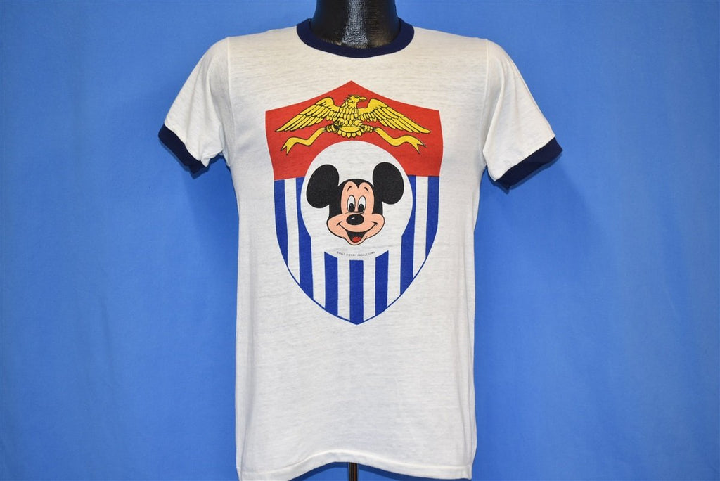 80s Mickey Mouse Patriotic Shield Disney Ringer t-shirt product image 2