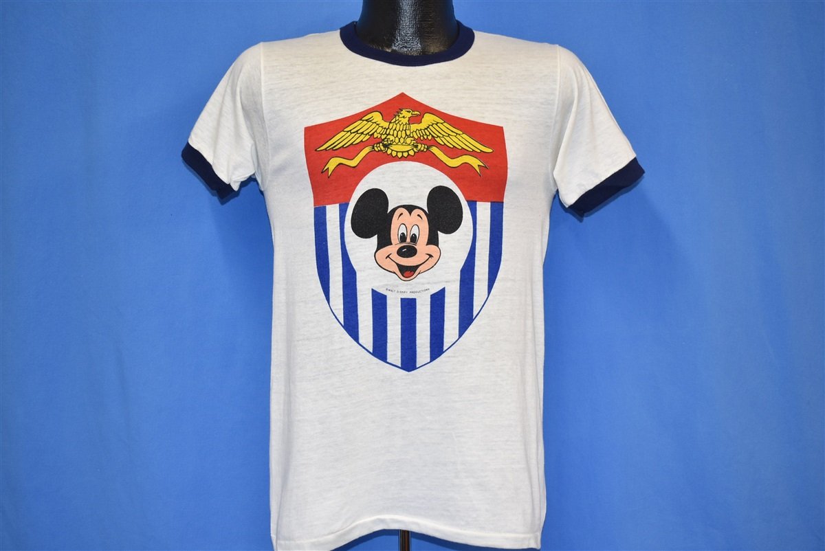 80s Mickey Mouse Patriotic Shield Disney Ringer t-shirt product image 2