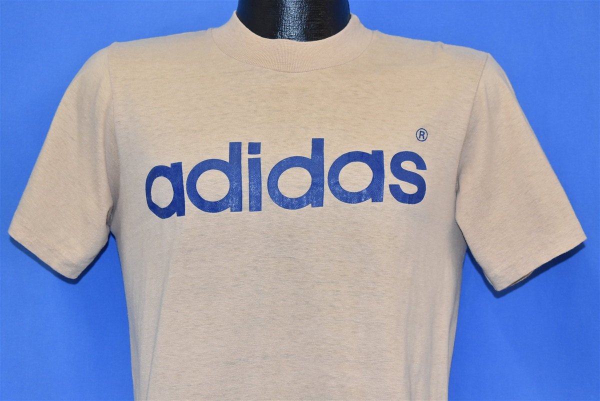 70s Adidas Spell Out Logo Beige t-shirt Small product image 1