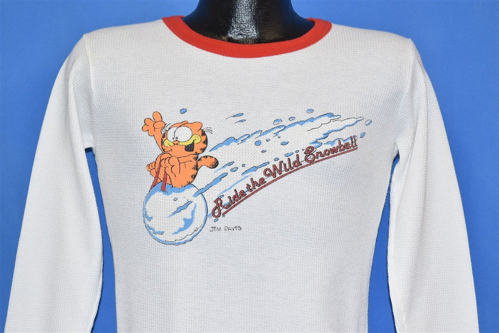 80s Garfield Thermal Ride the Wild Snowball t-shirt Small product image 1