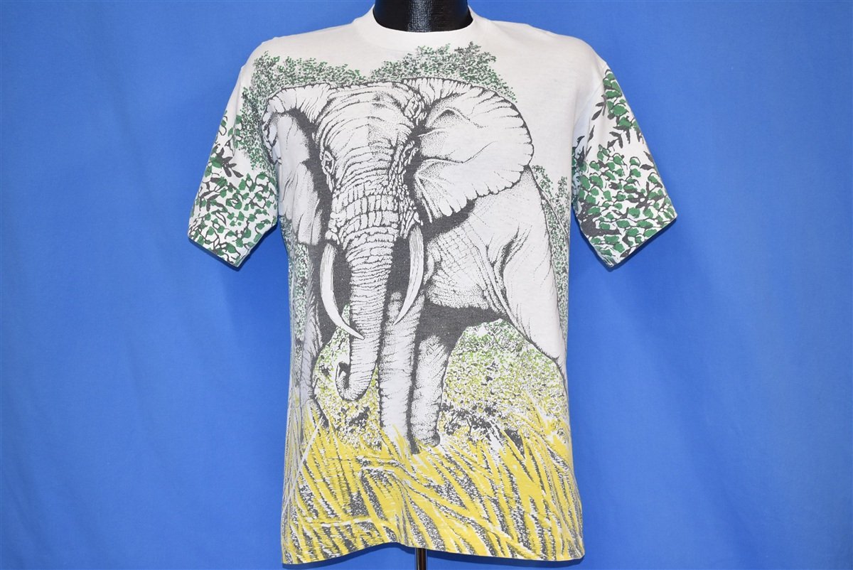 90s Elephant All Over Print Animal Wildlife t-shirt Medium product image 2