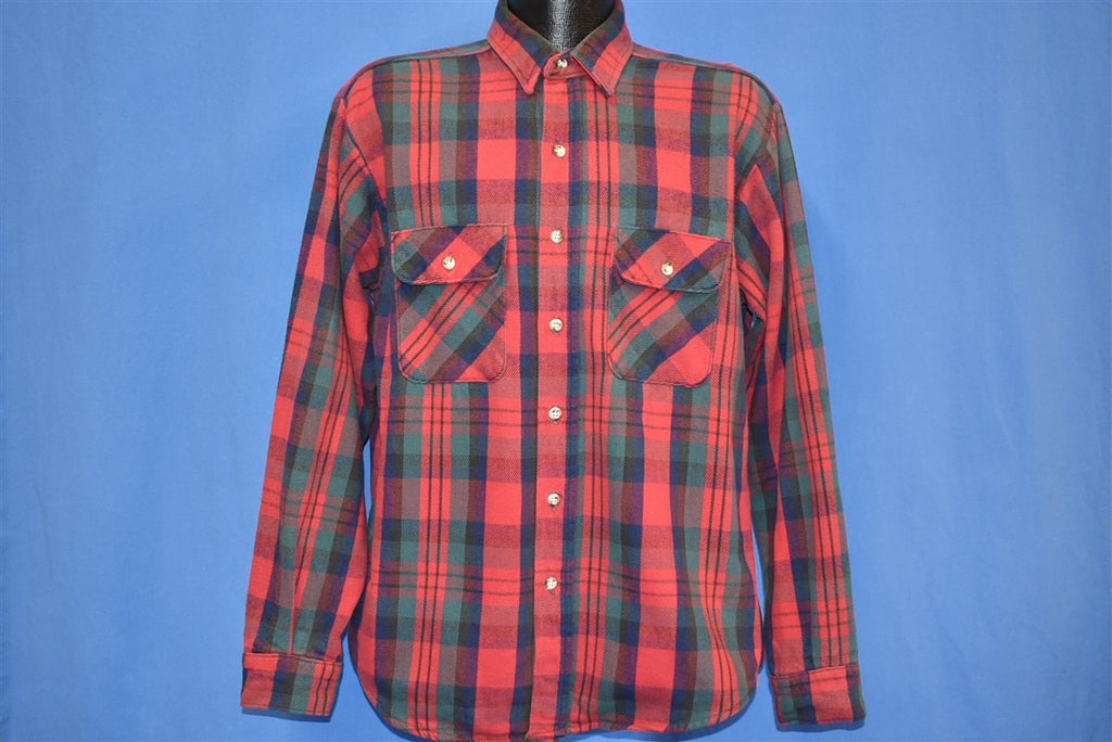 80s Five Brother Flannel Red Green Plaid Shirt Large product image 2