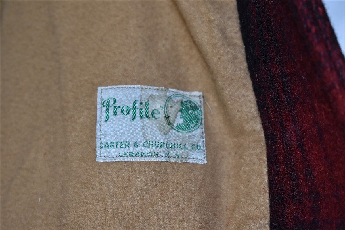 30s Profile Carter & Churchill Red Black Wool Jacket Large product image 5