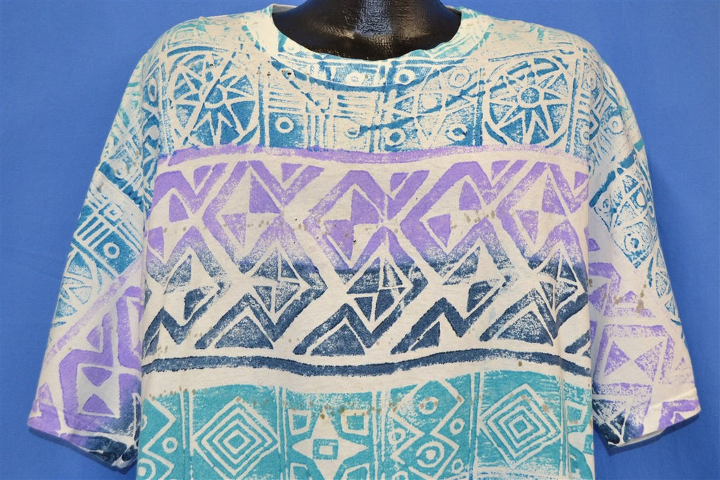 90s Sun Diamond Geometric Zig Zag All Over Print t-shirt product image 1