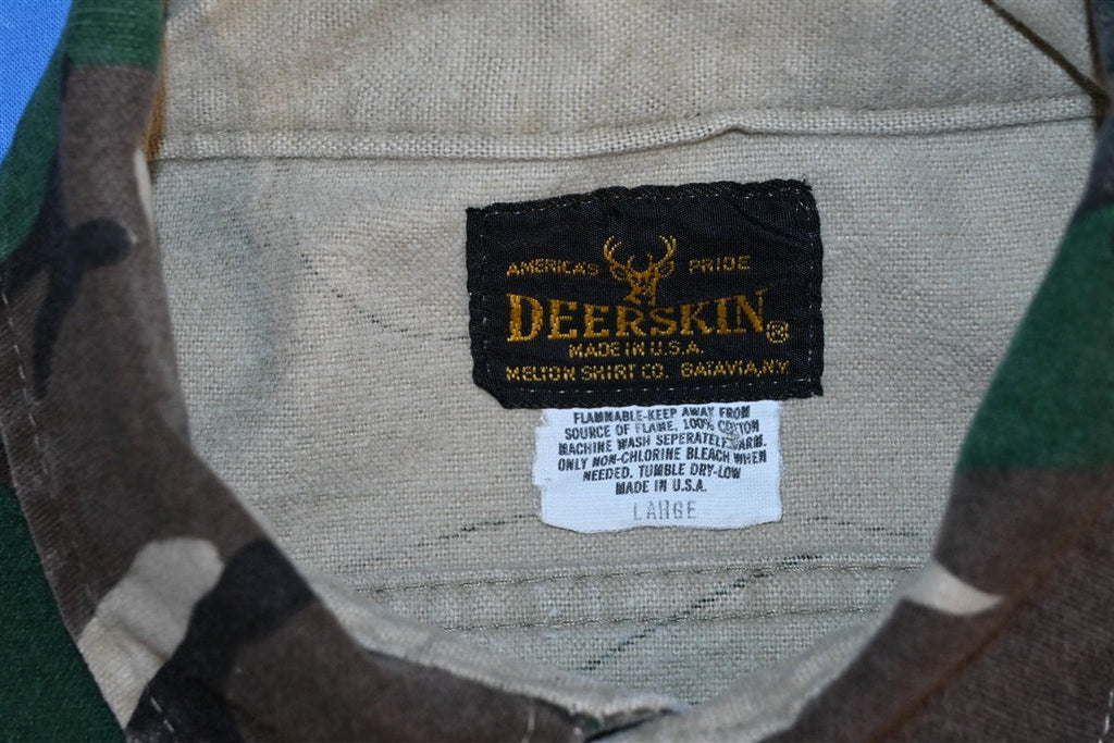 80s Deerskin Flannel Woodland Camouflage Shirt Large product image 3