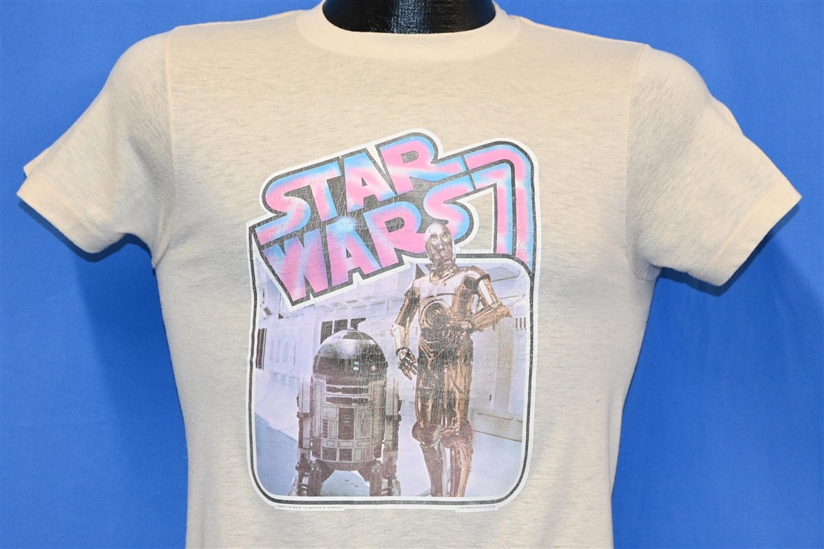 70s Star Wars R2D2 C-3PO Iron On Movie t-shirt Extra Small product image 1