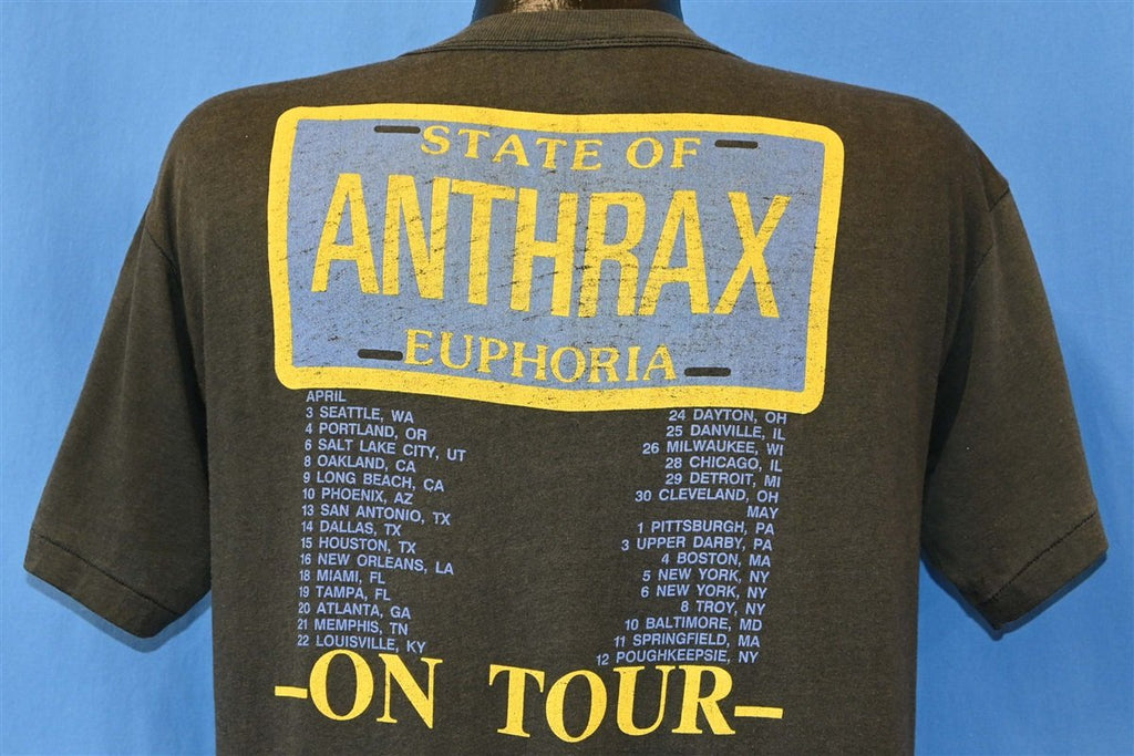 80s Anthrax State of Euphoria Tour 1988 t-shirt Large product image 3