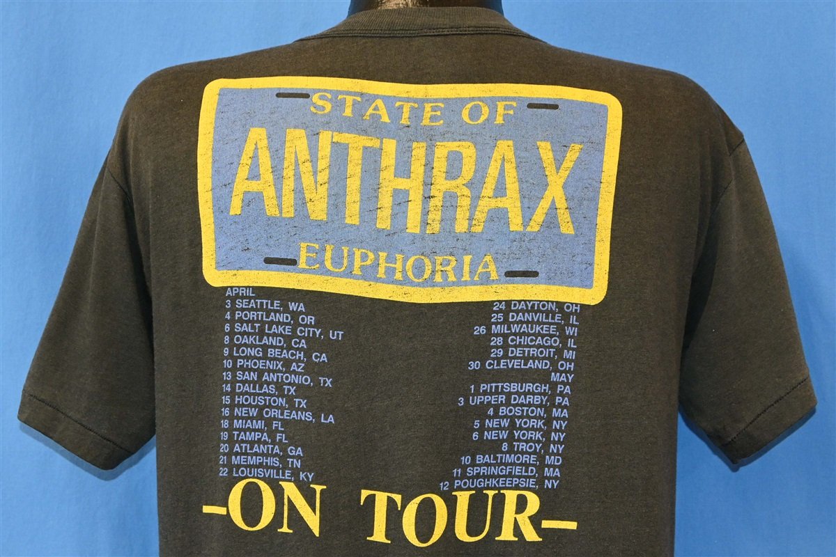 80s Anthrax State of Euphoria Tour 1988 t-shirt Large product image 3