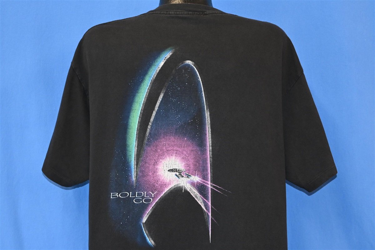 90s Star Trek Generations Boldly Go Movie t-shirt Extra product image 1