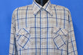 80s Levis Plaid Off White Blue Button Down Shirt Extra Large product image 1