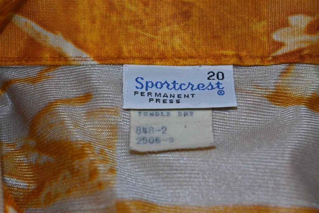 70s Disco Seagulls Yellow Abstract Shirt Youth Extra Large product image 3