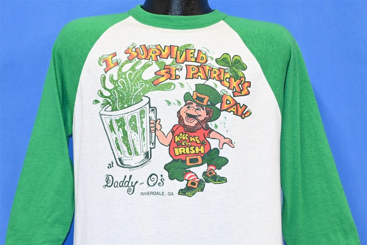 80s I Survived St Patrick's Day Daddy-O's t-shirt Large product image 1