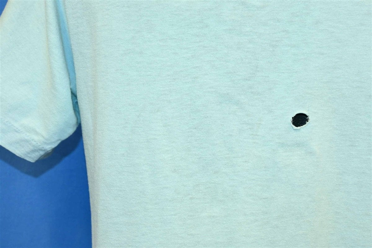 70s Adidas Trefoil Spellout Logo Light Blue t-shirt Medium product image 4